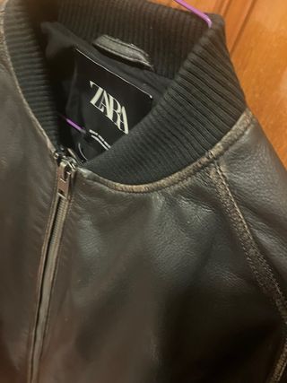 Chaqueta Cuero Zara Talla S