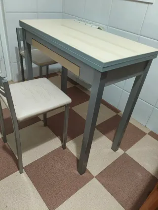 Mesa de cocina madera y metal