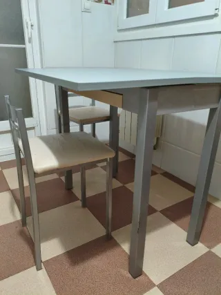 Mesa de cocina madera y metal