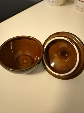 Set Ciotoline e Vasetti Ceramica Arancione Marrone