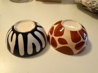 Set Ciotoline e Vasetti Ceramica Arancione Marrone