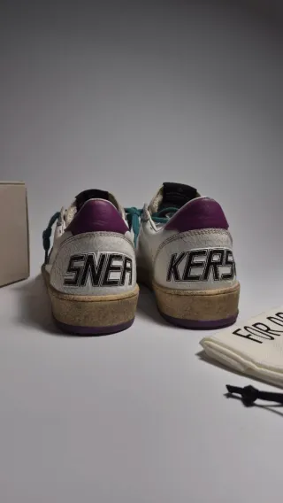 Golden Goose Ballstar bianca tallone fuxia size 39