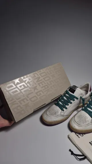 Golden Goose Ballstar bianca tallone fuxia size 39