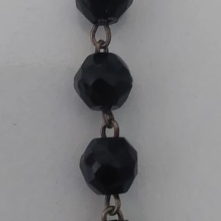 Rosario antiguo plata y azabache
