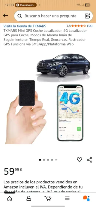 Rastreador GPS para Vehículos, Motos.. con Sim