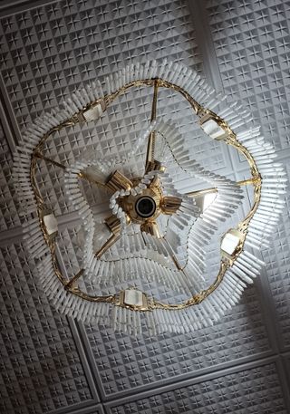 Lujosa lámpara de techo y apliques de cristal