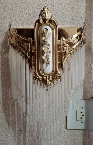 Lujosa lámpara de techo y apliques de cristal