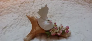 Ceramica Capodimonte Colomba e Fiori