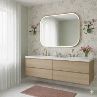 Aplique de pared flores