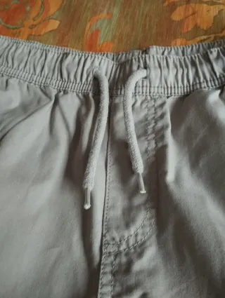 Bermudas hombre algodón gris