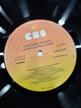 Vinilo John Cooper Clarke Disguise in Love