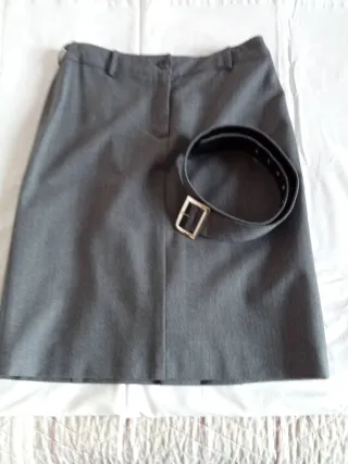 Gonna Pennyblack grigia con cintura