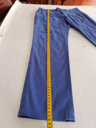 Pantalón hombre azul con puntitos
