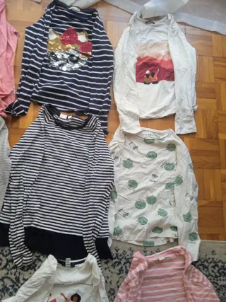 Lote 9 camisetas niña manga larga