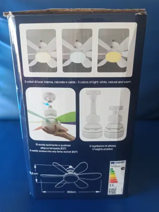 Ventilatore da soffitto Beper con luce LED