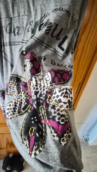 Vestido Desigual gris y morado