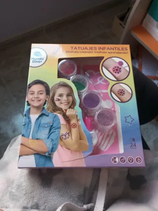 Kit Tatuajes Infantiles Mundo Diver Glitter