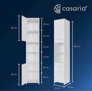 Estantería vertical blanca