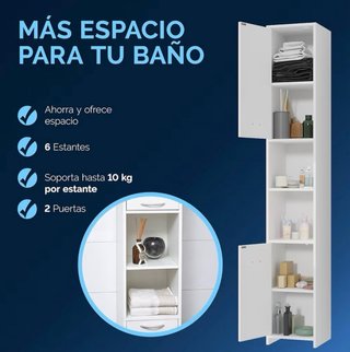 Estantería vertical blanca