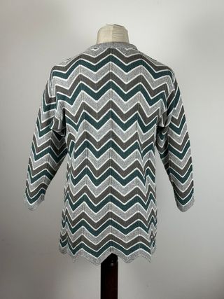 Vestito maglia vintage zig-zag M