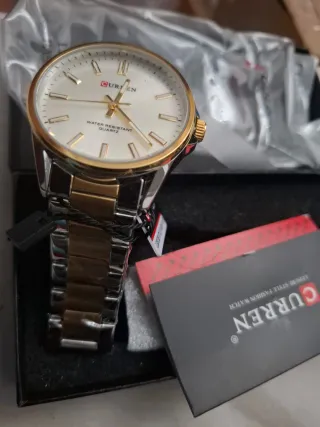 Reloj Curren Acero Inoxidable Dorado y Plateado