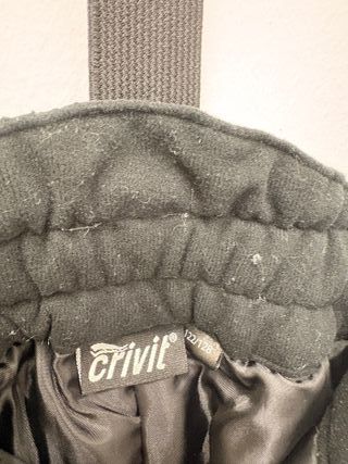 Pantalón de esquí niño con tirantes -negro