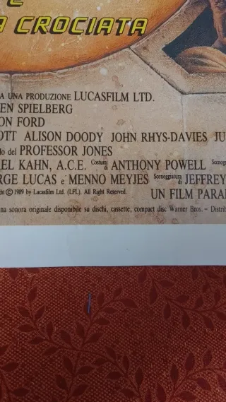 Poster Indiana Jones L'Ultima Crociata Ufficiale