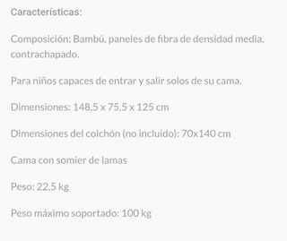 Cama infantil blanca tipo casita