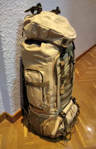 Mochila 90+10L Gran Capacidad Beige