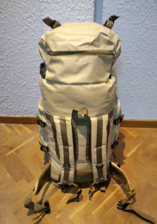 Mochila 90+10L Gran Capacidad Beige