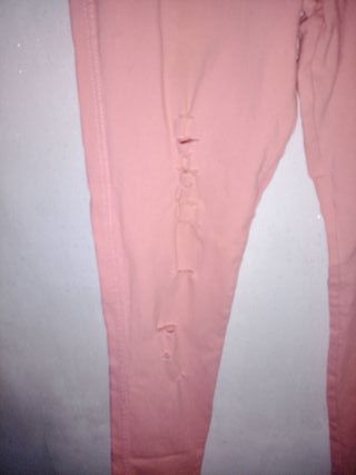 Leggings rosas rotos