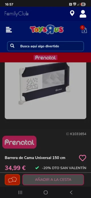 Barandilla de cama infantil Prenatal