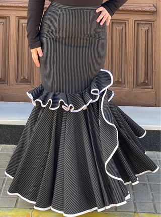 Falda campera Flamenca Gitana Talla 40-42