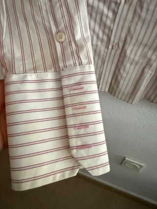 Camicia da ufficio Zara a righe rosa e bianco