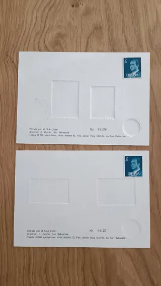 Tarjetas Certamen Filatélico Numismático Iberoamer