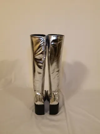 Stivali Jil Sander Pelle Argento Nuovi