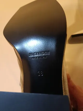 Stivali Jil Sander Pelle Argento Nuovi