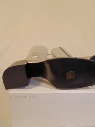 Stivali Jil Sander Pelle Argento Nuovi