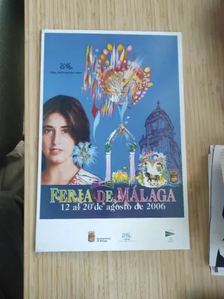 Cartel Feria de Málaga 2006 display con soporte