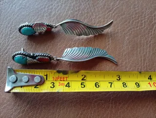 Pendientes Plata Navajo Turquesa Coral