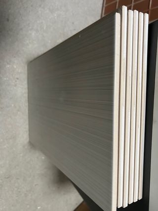 7 Azulejos Baño Pared Blancas Rayas 25x40