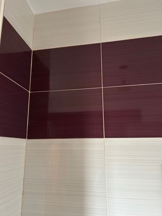 7 Azulejos Baño Pared Blancas Rayas 25x40