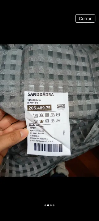 Cortina Ikea 1 pieza