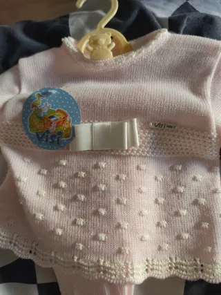 Conjunto bebé punto rosa
