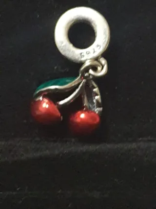 Charm per Pandora Ciliegie Rosse e Verdi