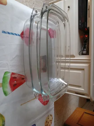 3 Bandejas Horno Cristal