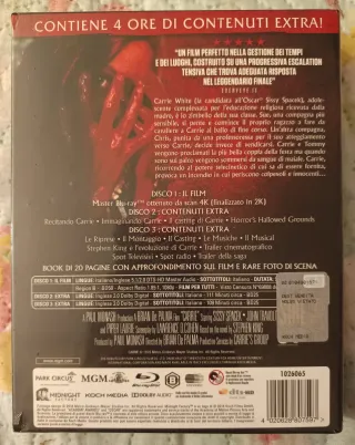 Carrie Lo Sguardo Di Satana - Box 3 Blu-ray + Book