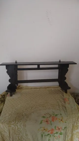 Porta oggetti/bicchieri vintage in legno nero