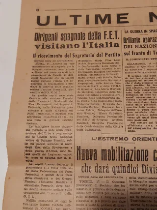 Periódico Il Legionario 1937 Guerra Civil