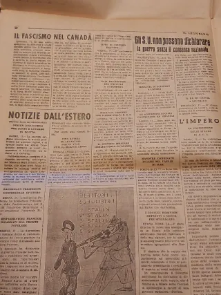 Periódico Il Legionario 1937 Guerra Civil